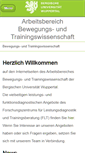 Mobile Screenshot of bewegungswissenschaft.uni-wuppertal.de