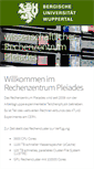 Mobile Screenshot of pleiades.uni-wuppertal.de