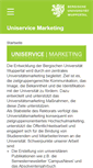 Mobile Screenshot of marketing.uni-wuppertal.de