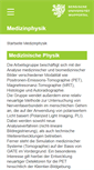 Mobile Screenshot of medizinphysik.uni-wuppertal.de