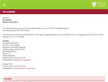 Tablet Screenshot of europaeistik.uni-wuppertal.de