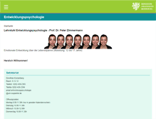 Tablet Screenshot of entwicklungspsychologie.uni-wuppertal.de